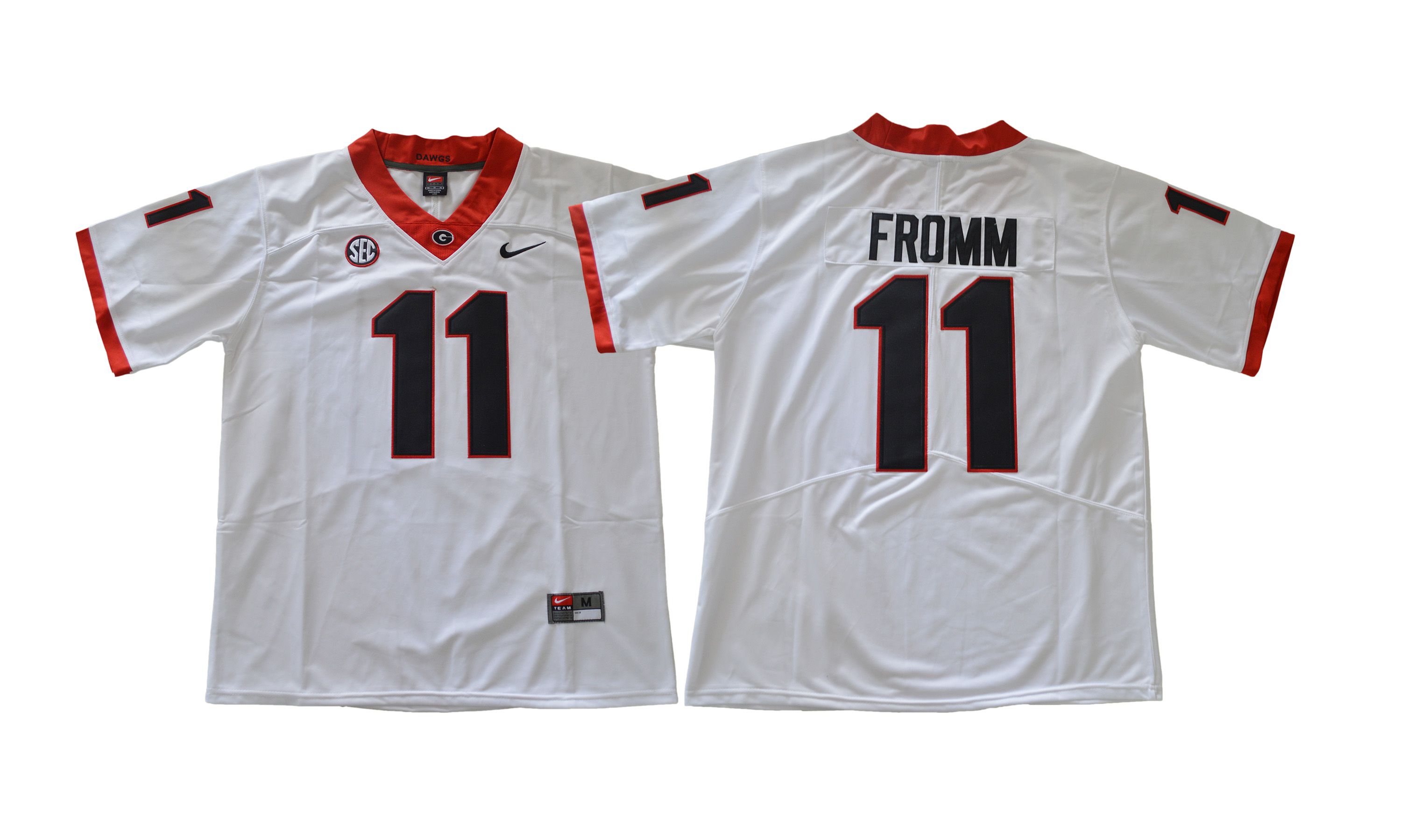 Men NCAA 2017 Georgia Bulldogs #11 Jake Fromm white Jersey